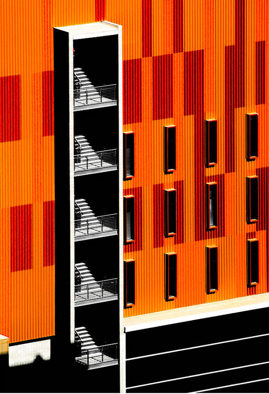 High Contrast Art Print featuring the photograph Phoenix Stairwell by Jim Painter