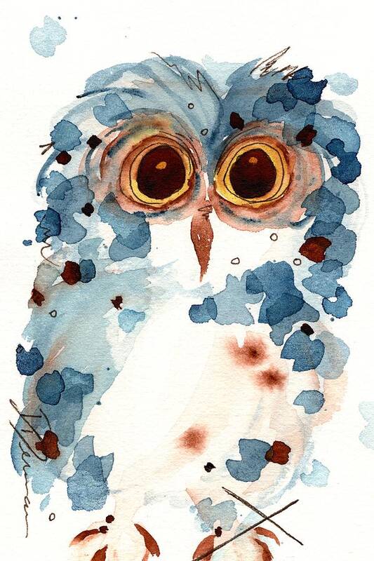 Owl Art Art Print featuring the painting Pier 1 Owl by Dawn Derman
