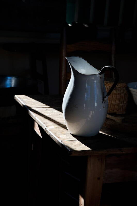 Pitcher Art Print featuring the photograph Pitcher On Table by Ron Weathers