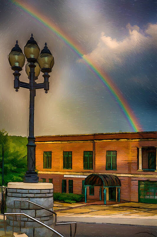 America Art Print featuring the painting Police at the End of the Rainbow by John Haldane