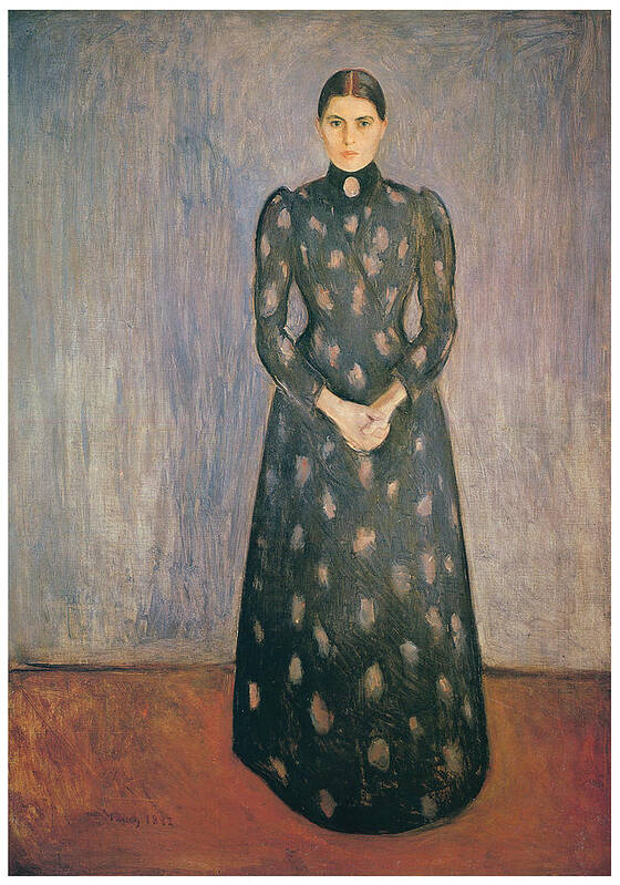 Edvard Munch Art Print featuring the painting Portrait of the Artist's Sister Inger by Edvard Munch