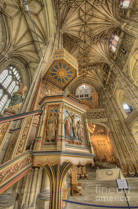 Canterbury Cathedral Art Print featuring the photograph Pulpit I Canterbury Cathedral Kent UK by Jack Torcello