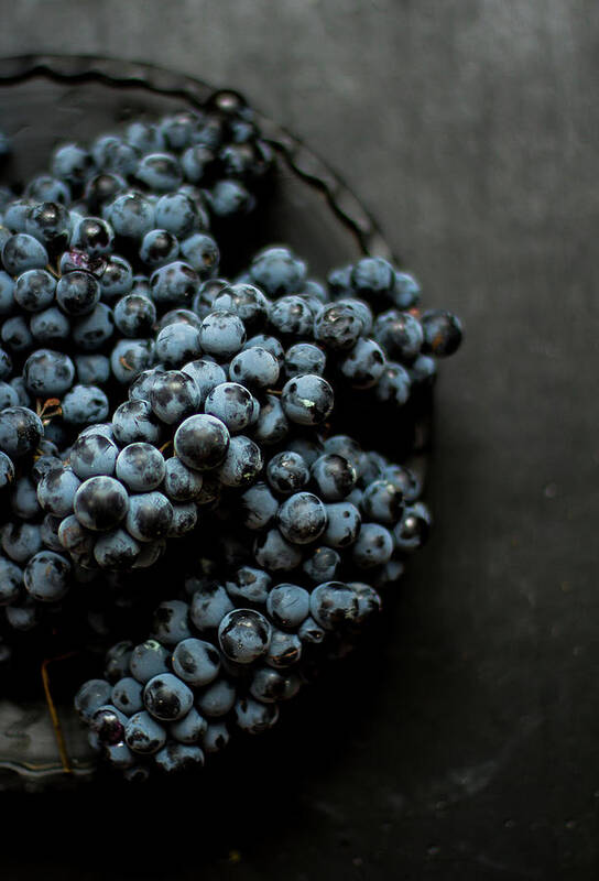 Bunch Art Print featuring the photograph Purple Grape by Adél Békefi