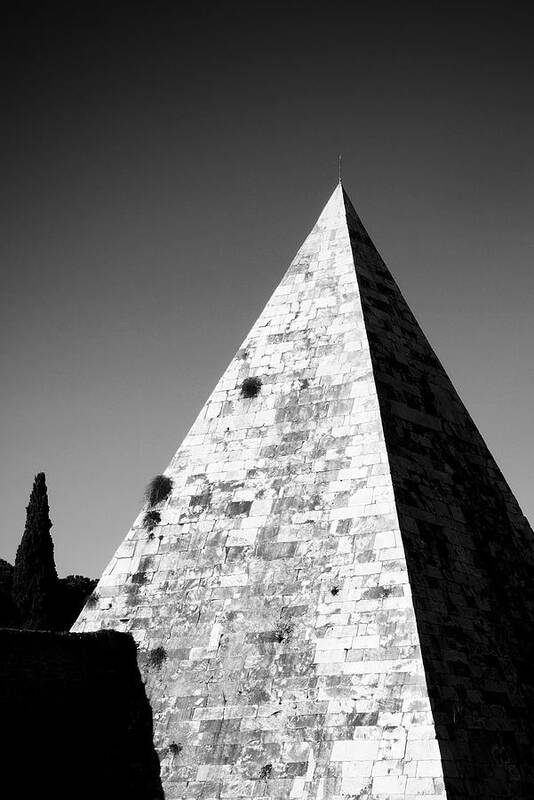 Pyramid Art Print featuring the photograph Italy, Rome - Pyramid of Cestius by Fabrizio Troiani