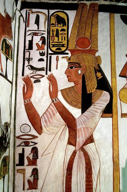 Nefertari Art Print featuring the photograph Queen Nefertari by Patrick Landmann/science Photo Library