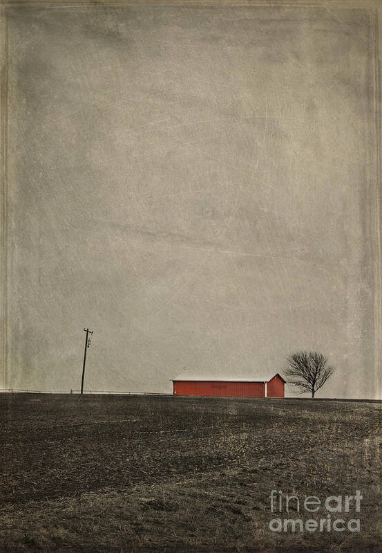 Red Art Print featuring the photograph Red Barn by Elena Nosyreva