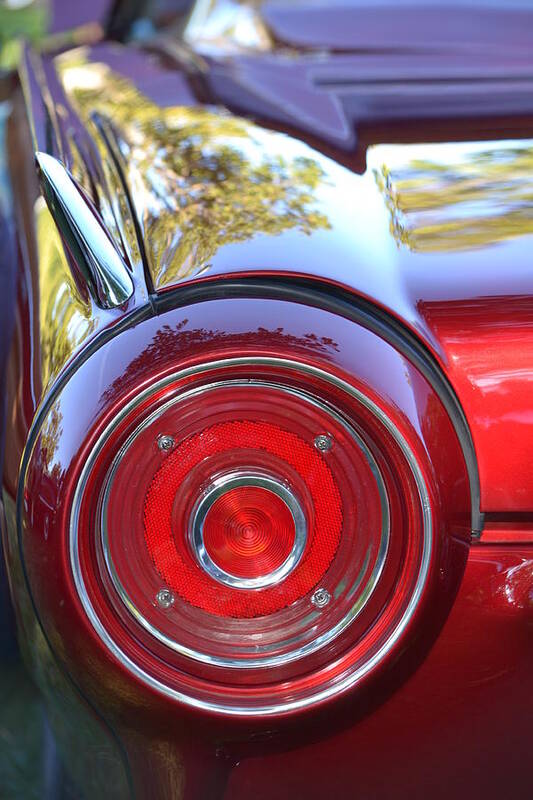 Red Art Print featuring the photograph Red Ford Tailight by Dean Ferreira
