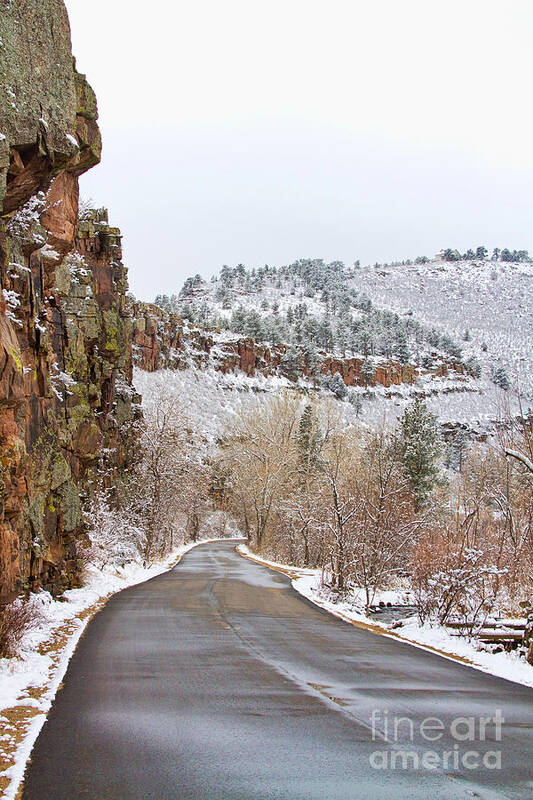 Red Rocks Art Print featuring the photograph Red Rock Winter Drive by James BO Insogna