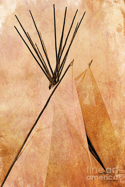 Teepee Art Print featuring the photograph Remembering The Past by Roselynne Broussard
