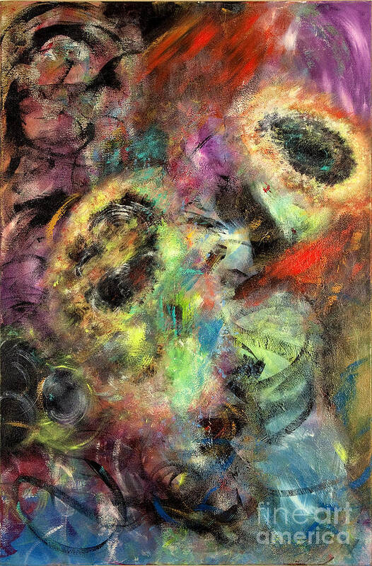 Abstract Painting Art Print featuring the painting Ring of Fire by Jason Stephen