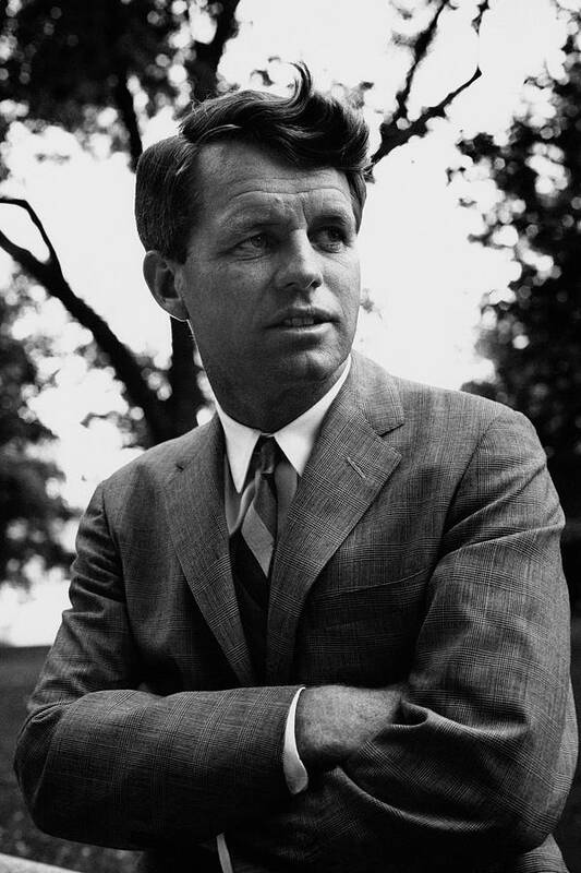 Political Art Print featuring the photograph Robert F. Kennedy Wearing A Suit by Pat Mccallum
