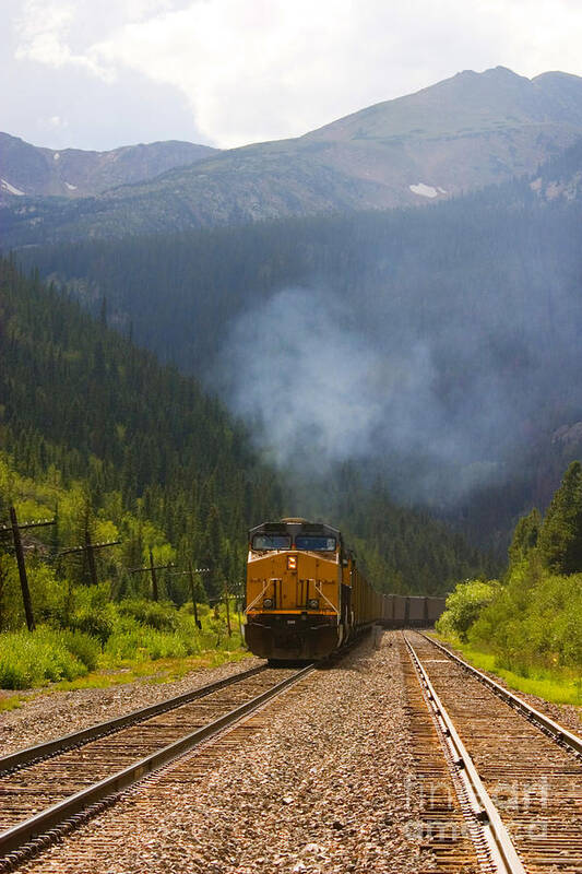 Freight Art Print featuring the photograph Rocky Mountain Train by Steven Krull