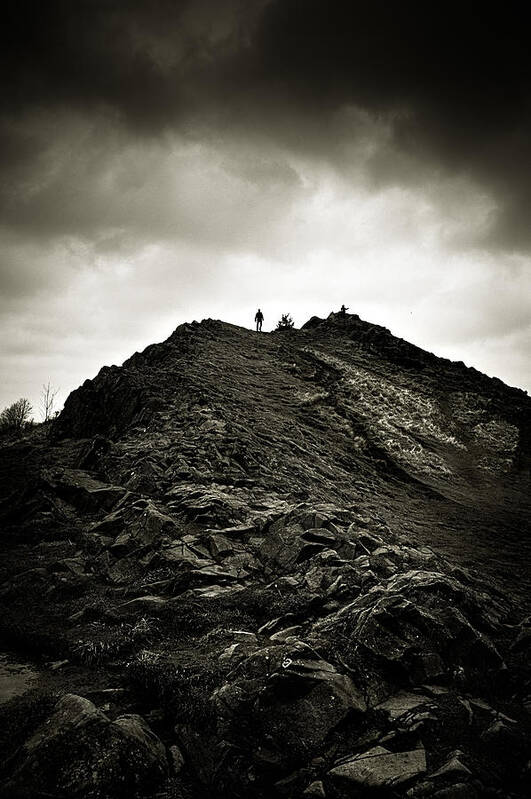 Hill Top Art Print featuring the photograph Rocky Pathway to Scotland by Lenny Carter