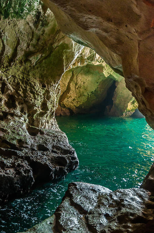 Grottoes Art Print featuring the photograph Rosh HaNikra grottoes by Sergey Simanovsky