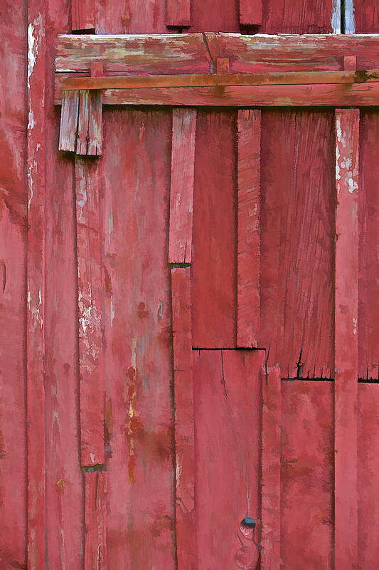 Abandon Art Print featuring the photograph Rustic Red Barn Wall II by David Letts
