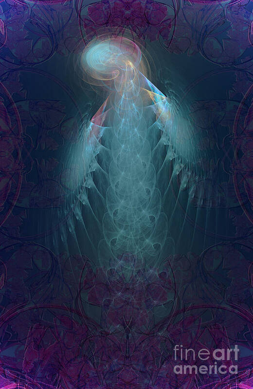 Angel Art Print featuring the digital art Sad Angel by Klara Acel