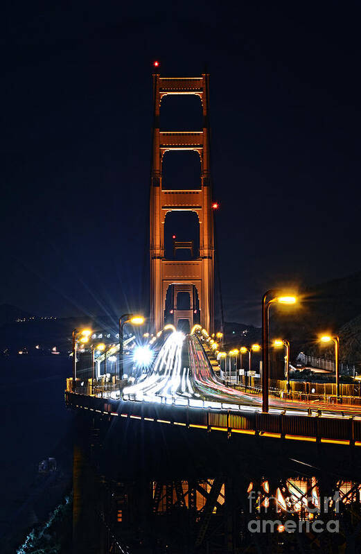 Eua Art Print featuring the photograph San Francisco - Golden Gate Bridge from North Vista Point by Carlos Alkmin