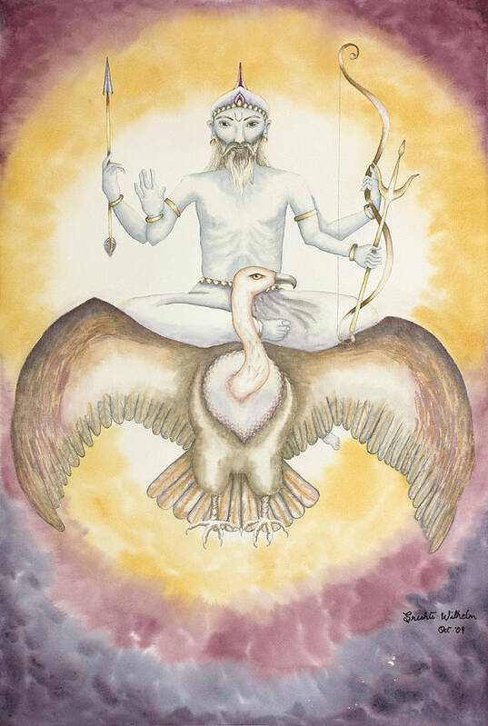 Vedic Astrology Art Print featuring the painting Sani Saturn by Srishti Wilhelm