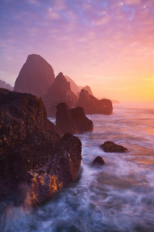 Brookings Art Print featuring the photograph Seal Rock Sunset by Darren White