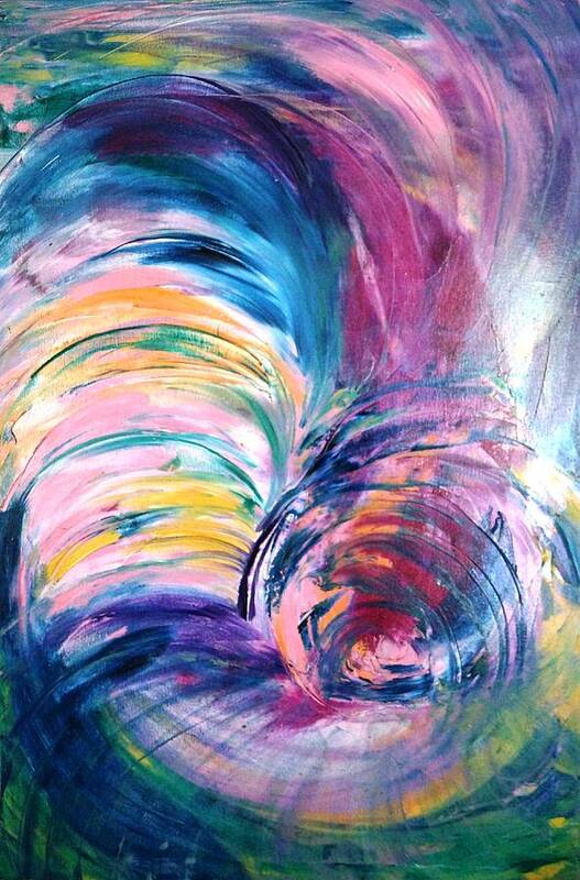 Abstract Art Print featuring the painting Shell by Beverly Smith