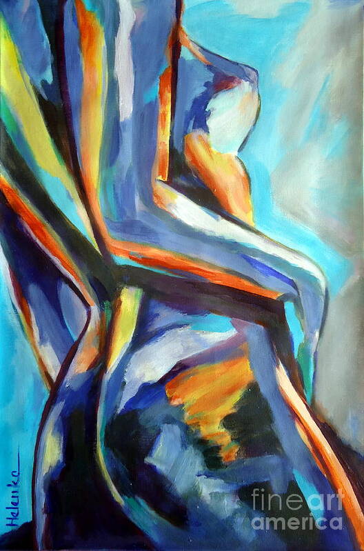Nude Figures Art Print featuring the painting Shine by Helena Wierzbicki