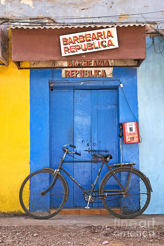 Goa Art Print featuring the photograph Shop On Street In Goa India by JM Travel Photography