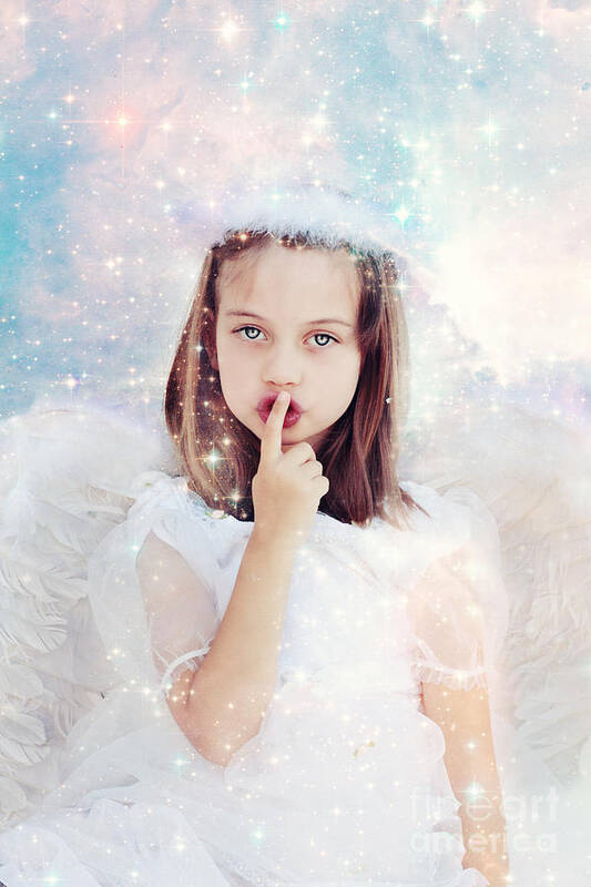 Angel Art Print featuring the photograph Silent Angel by Stephanie Frey