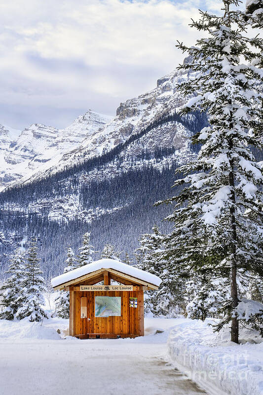 Lake Louise Art Print featuring the photograph Silent Winter by Evelina Kremsdorf