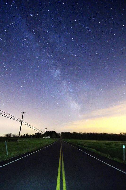 Night Photography Art Print featuring the photograph Silver Street Milky Way by Andrea Galiffi