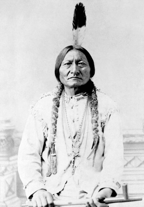 Native American Art Print featuring the photograph Sioux Chief Sitting Bull by War Is Hell Store