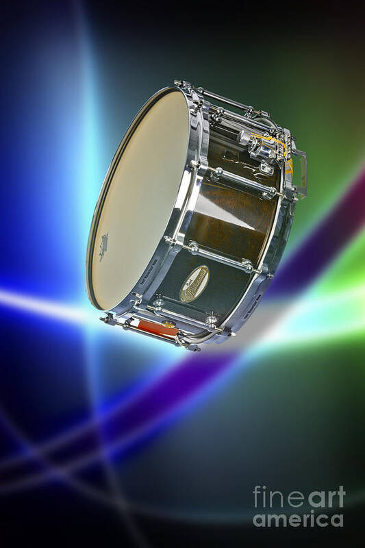 Snare Drum Art Print featuring the photograph Snare Drum for drum set in Color 3238.02 by M K Miller