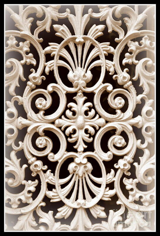 Ironwork Art Print featuring the photograph Southern Ironwork in Sepia by Carol Groenen