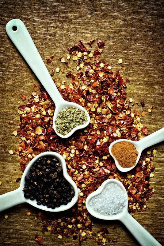 Spoon Art Print featuring the photograph Spoons And Spices by Michelle Mcmahon