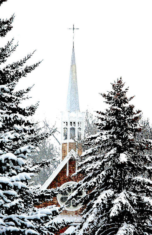 Steeple Art Print featuring the photograph St Mary's With New Shingles by Darcy Dietrich