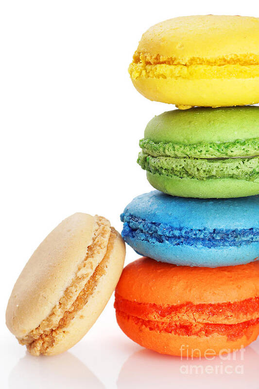 Macaroons Art Print featuring the photograph Stack of macaroons by Sylvie Bouchard