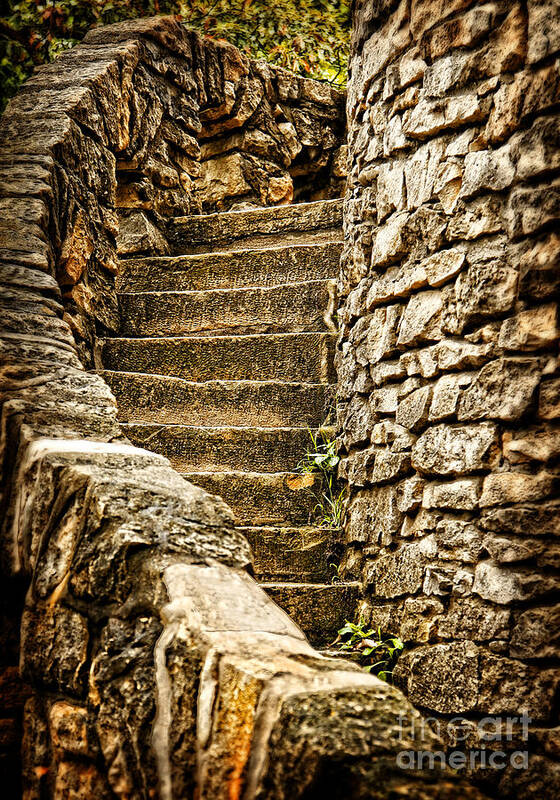 Stone Art Print featuring the photograph Stairway Back in Time by Lincoln Rogers