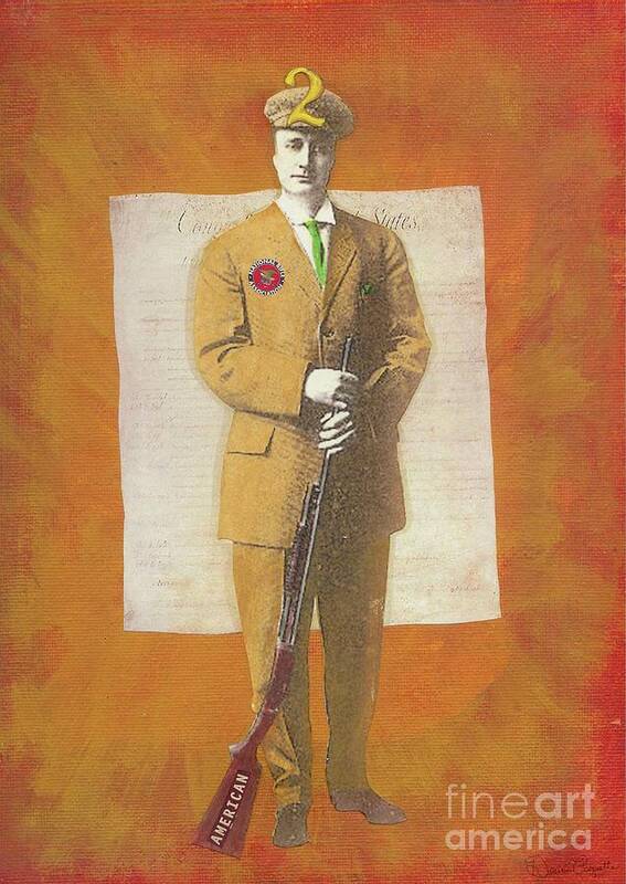 2nd Amendment Art Print featuring the mixed media Stand Up For The Second Amendment by Desiree Paquette