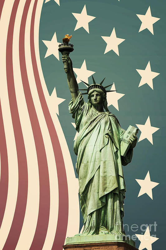 America Art Print featuring the photograph Statue of Liberty by Juli Scalzi