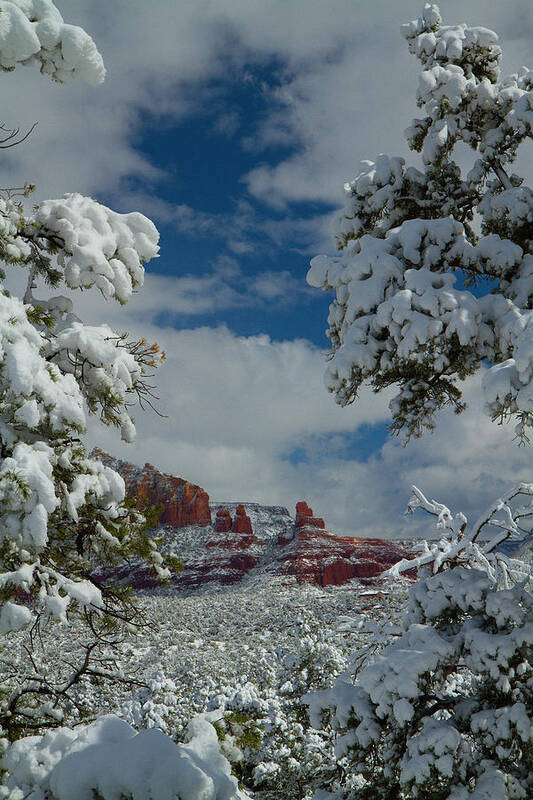 Steamboat Rock. Winter Landscape Art Print featuring the photograph Steamboat Beckons by Tom Kelly