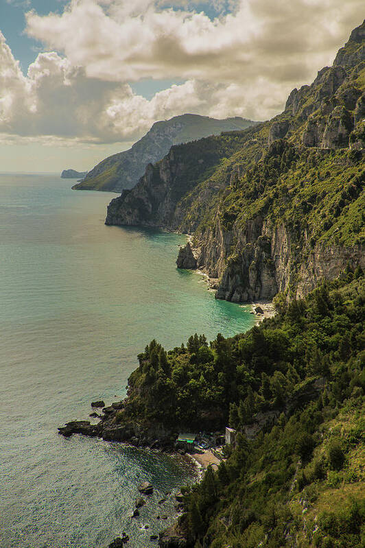 Scenics Art Print featuring the photograph Steep Mountainsides Along The Amalfi by Buena Vista Images