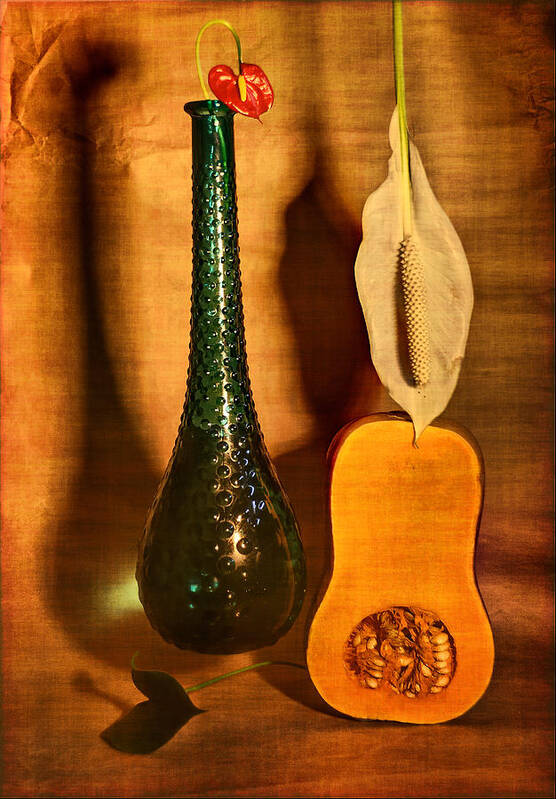 Still Life Art Print featuring the photograph Still life with butternut squash by Andrei SKY