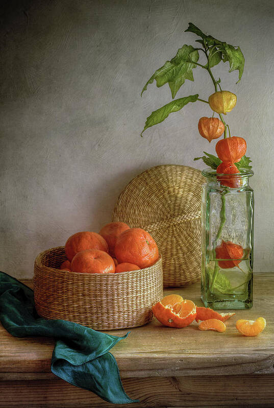 Oranges Art Print featuring the photograph Still Life With Clementines by Mandy Disher