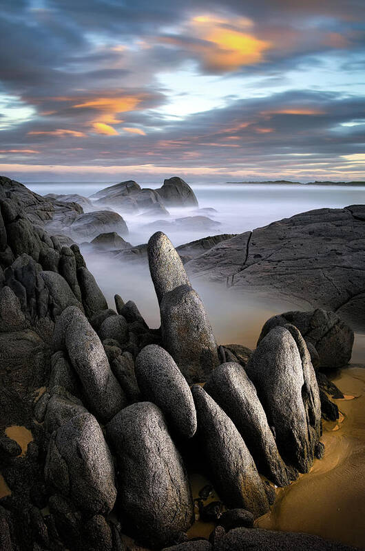 New South Wales Art Print featuring the photograph Stone Gathering - Grey Rocks by Francis Keogh