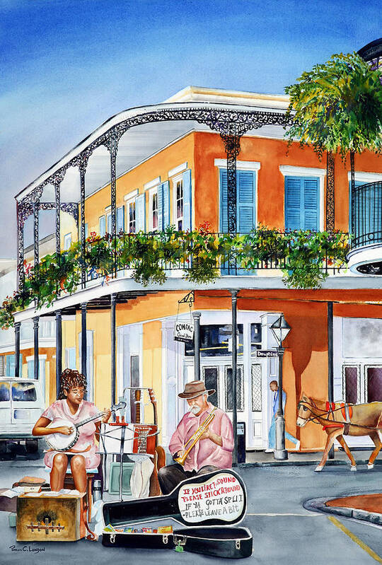 New Orleans Art Print featuring the painting Street Singers by Phyllis London