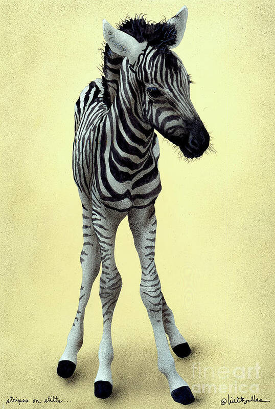Will Bullas Art Print featuring the painting Stripes On Stilts... by Will Bullas