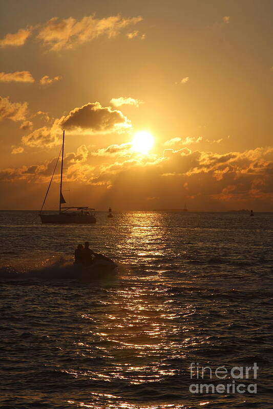 Sunset Art Print featuring the photograph Sunset Over Key West by Christiane Schulze Art And Photography