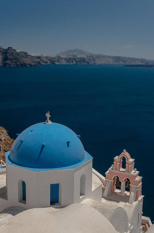 Europe Art Print featuring the photograph Symbol of Santorini by Sergey Simanovsky