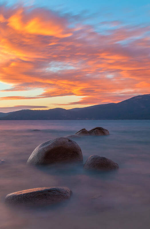 Landscape Art Print featuring the photograph Tahoe Burning by Jonathan Nguyen