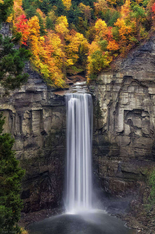 Taughannock Falls Art Print featuring the photograph Taughannock by Mark Papke