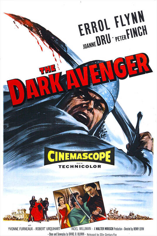1950s Poster Art Art Print featuring the photograph The Dark Avenger, Aka The Warriors, Us by Everett